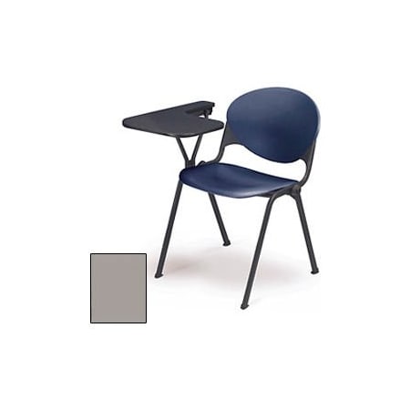 Kfi Designer Stacking Arm Chair Desk w/ Left Handed Tablet - Cool Gray Seat & Back 2000-P06-WTL COOL GREY